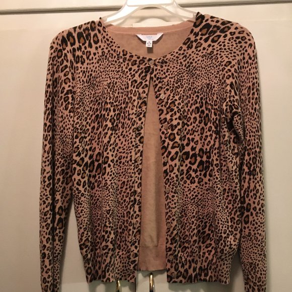TIme and Tru Sweaters - Time and True Leopard Print Cardigan